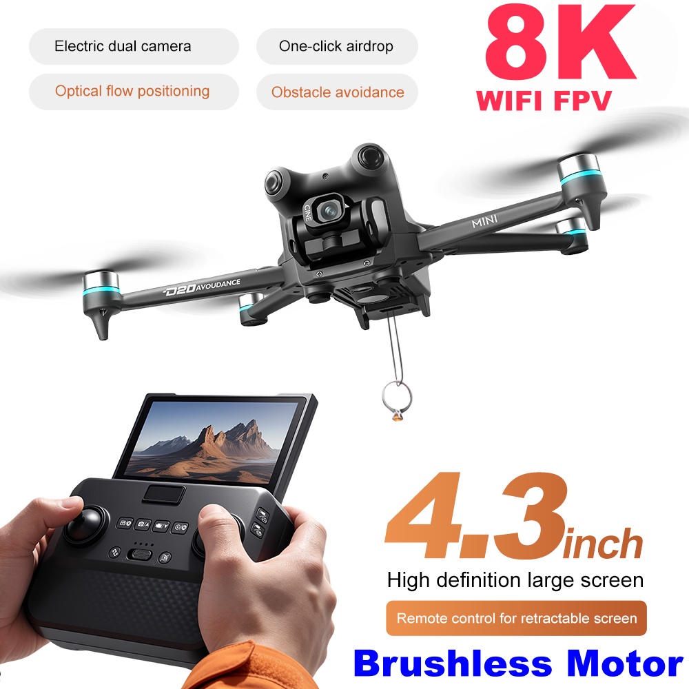Rc Helicopter Electric - Brushless Screen Drone With Dual Cameras