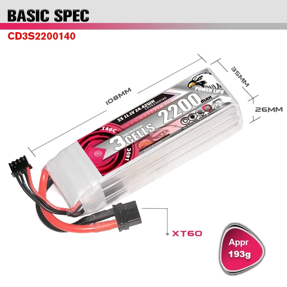 2200mAh 3S 11.1V Li-po Ba-tter - Rc Helicopter Case ulasan dan harga